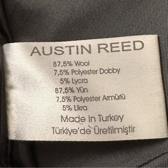AUSTIN REED Wool-Blend Black Blazer British Tailoring Careerwear UK 40 US 10 - Picture 12 of 13